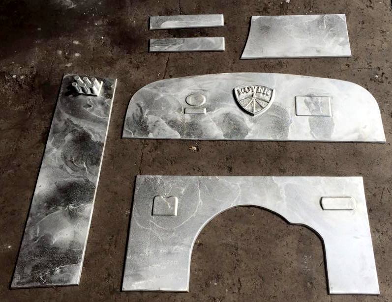 5-9-2015 "Gietwerk schutboard klaar...." erg mooi !