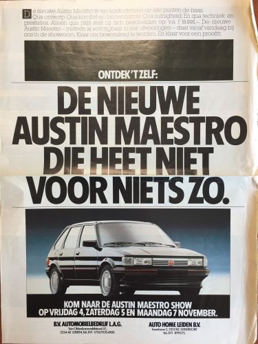 De nieuwe Austin Maestro